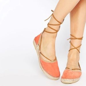 Free People Tie up Lace up Flat Shoes